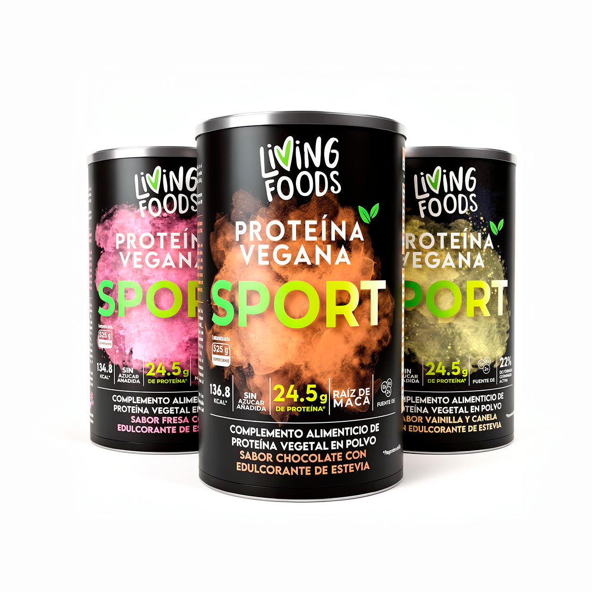 Proteínas veganas Sport de Living Foods para personas activas y deportistas.